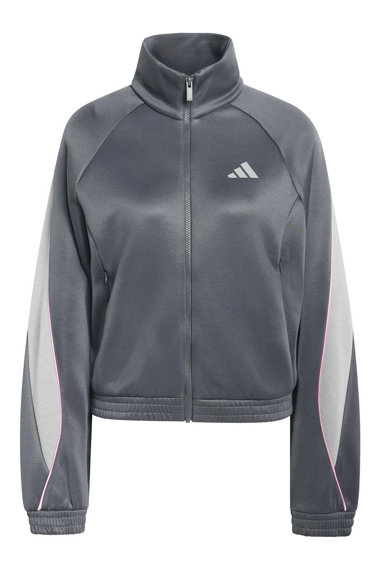 Stadium Track Jacket, Alternate, color, GREY SIX/ ST TROPIC BLOOM