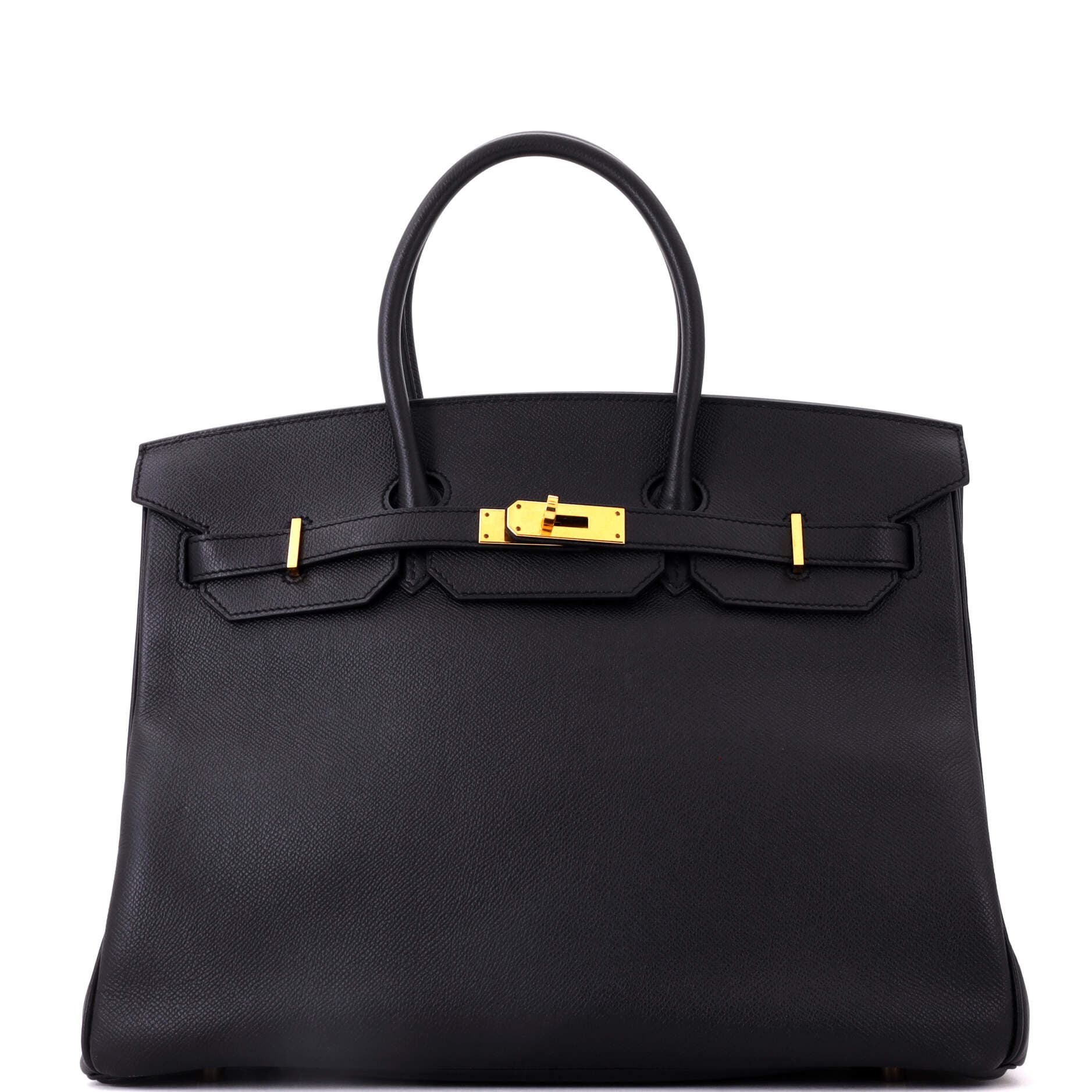Birkin Handbag Black Epsom with Gold Hardware 35, Main, color, Black