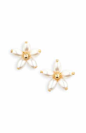 Kate Spade New York fresh squeeze faux pearl flower stud earrings