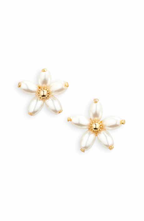Kate Spade New York fresh squeeze faux pearl flower stud earrings