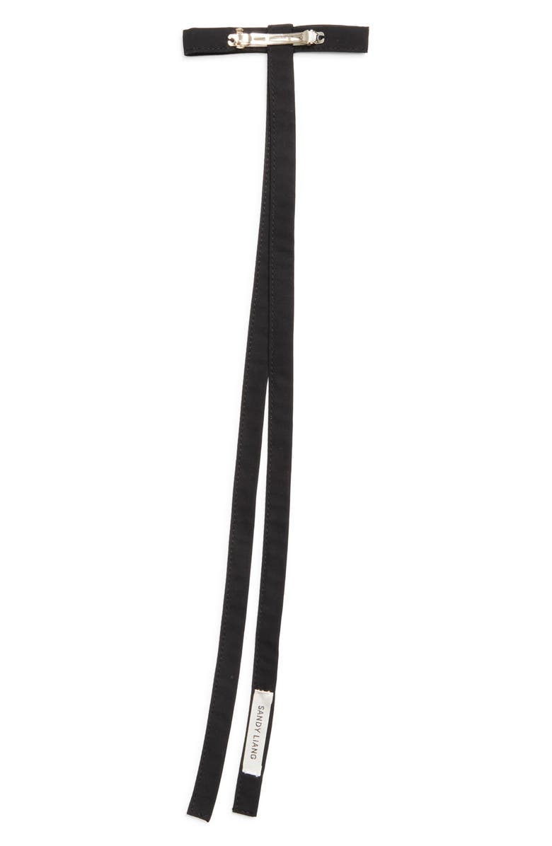 Sandy Liang Recital Bows Hair Clip, Alternate, color, Black