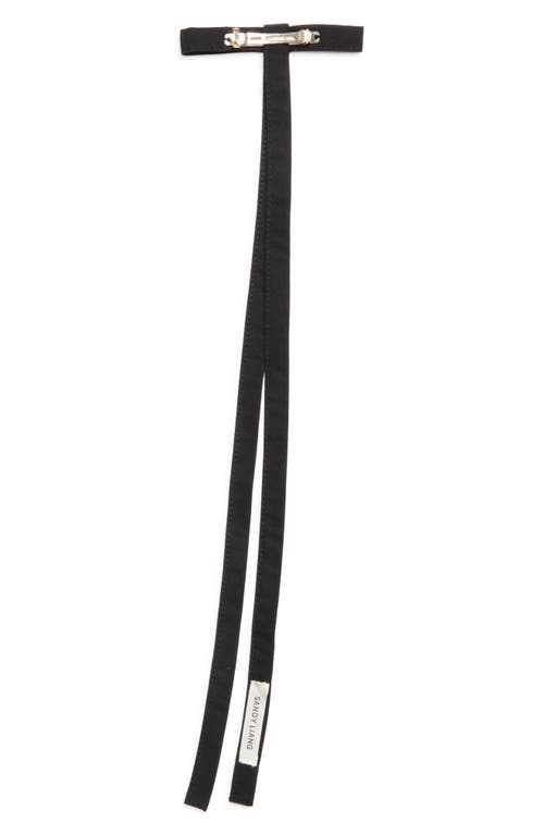 Sandy Liang Recital Bows Hair Clip In Black