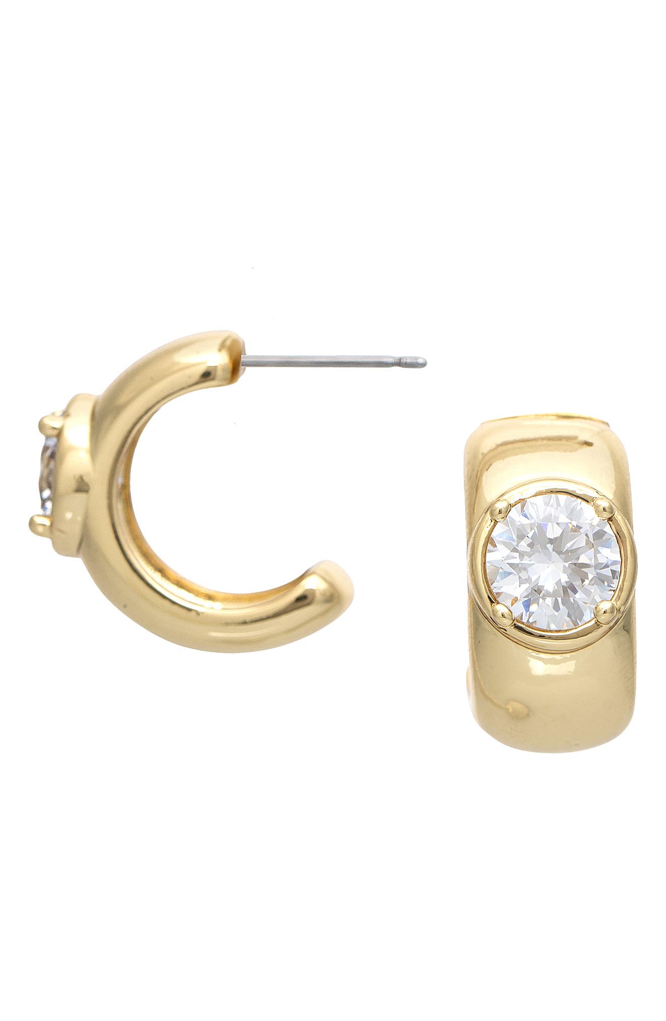 Cubic Zirconia Hoop Earrings