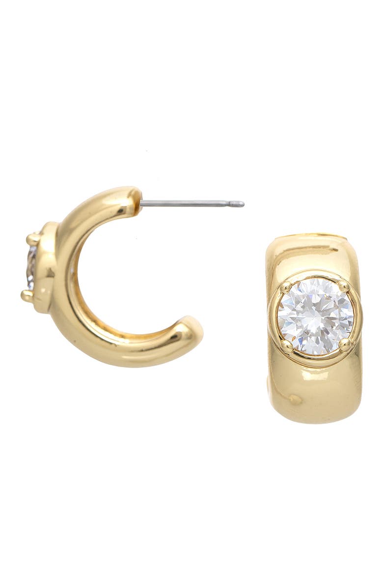 Cubic Zirconia Hoop Earrings, Main, color, CZ