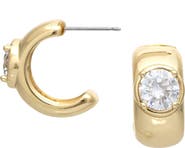 RIVKA FRIEDMAN Cubic Zirconia Hoop Earrings