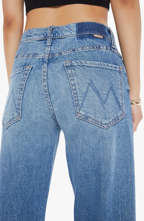 Mother Womens Horsin Around The Lasso Sneak Wide-leg High-rise Stretch-denim Jeans In Im A Winner