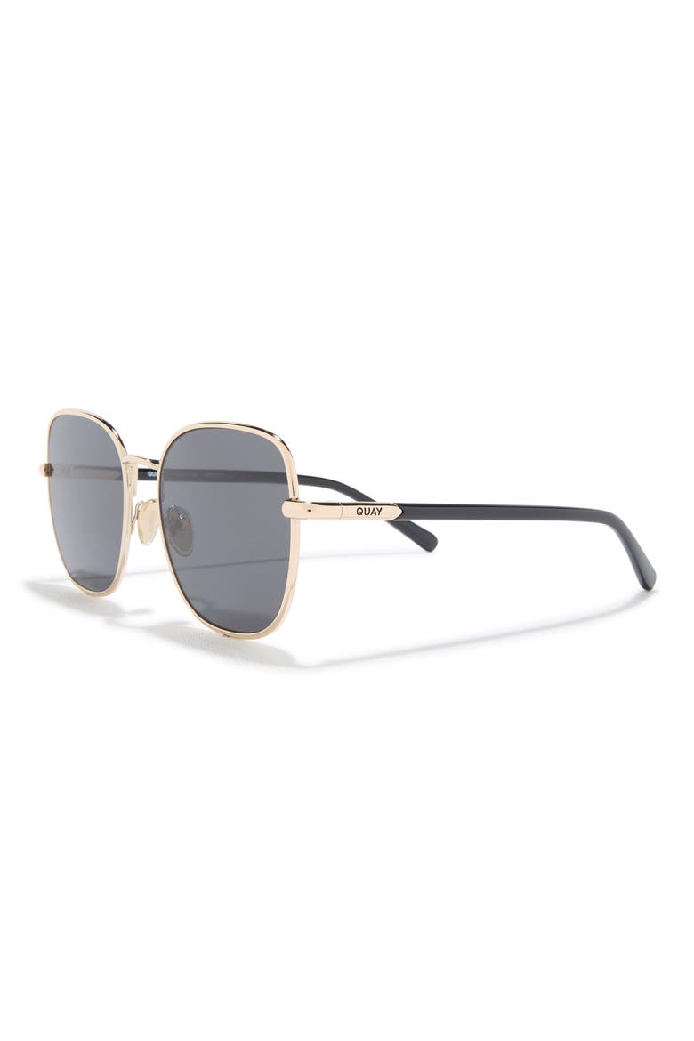 Uptown 58mm Polarized Round Sunglasses, Alternate, color, GOLD/ SMOKE POLARIZED