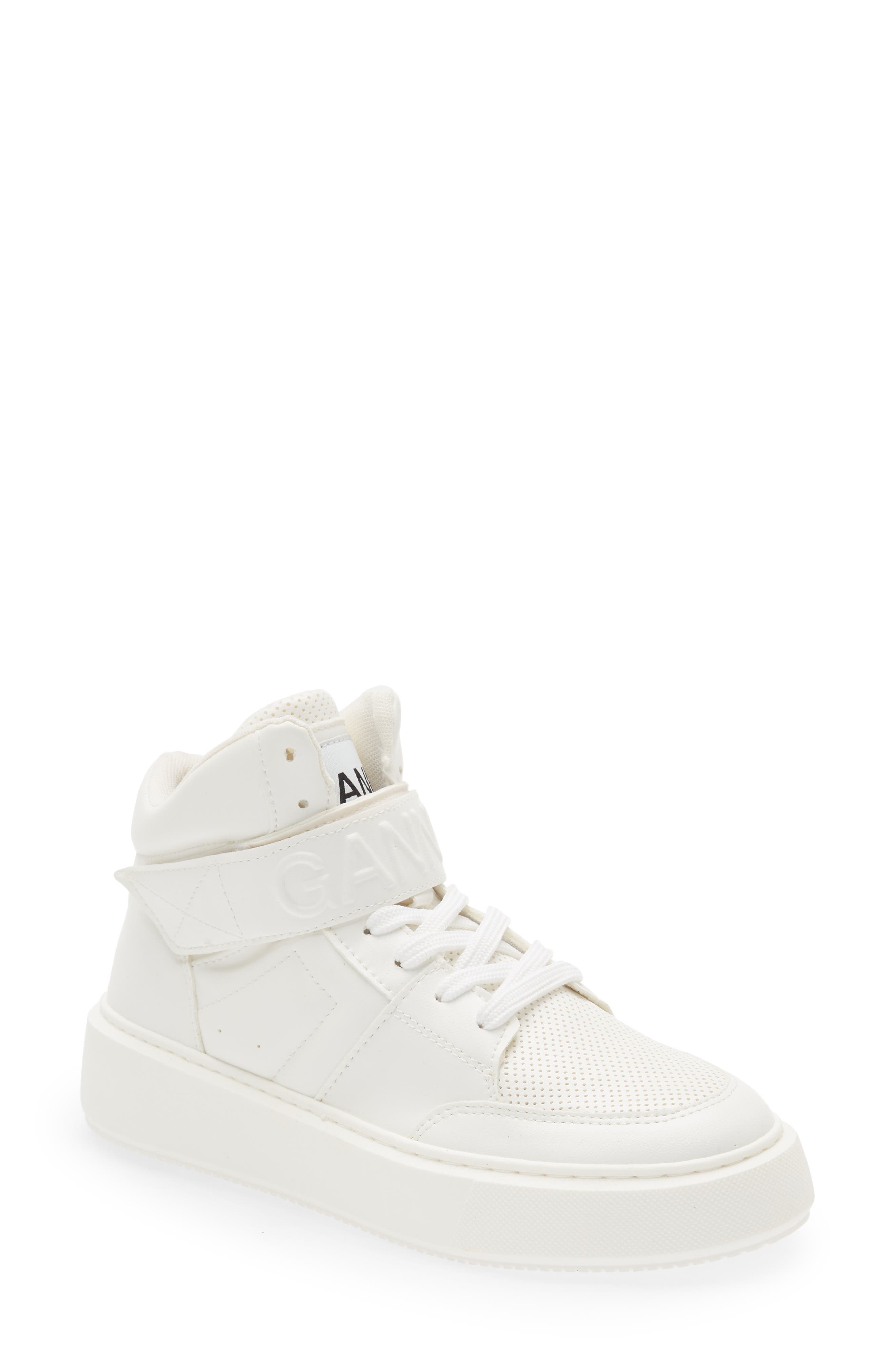 Ganni Sporty Mix High Top Sneaker, Main, color, 