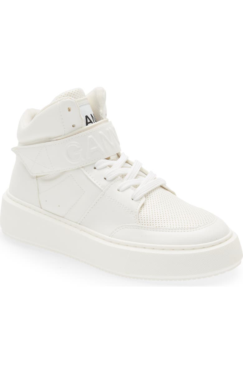 Ganni Sporty Mix High Top Sneaker, Main, color,