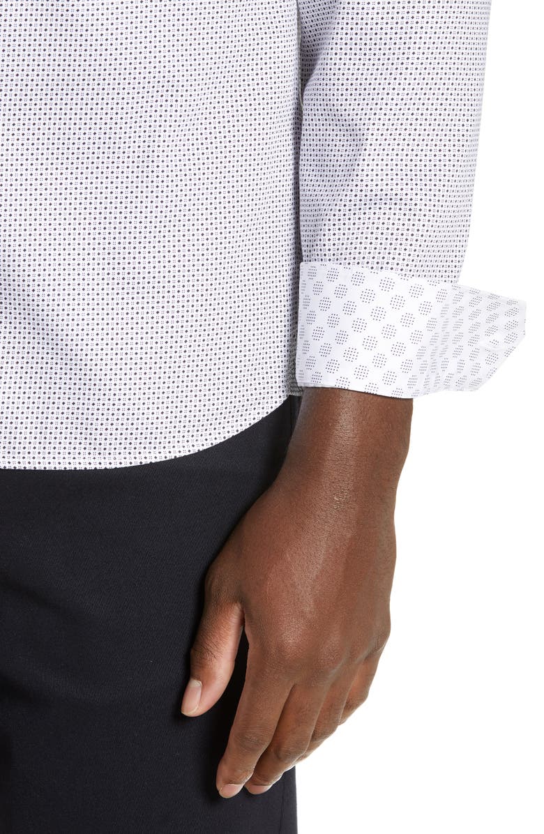 Ted Baker London Subik Slim Fit Geo Print Sport Shirt, Alternate, color, 