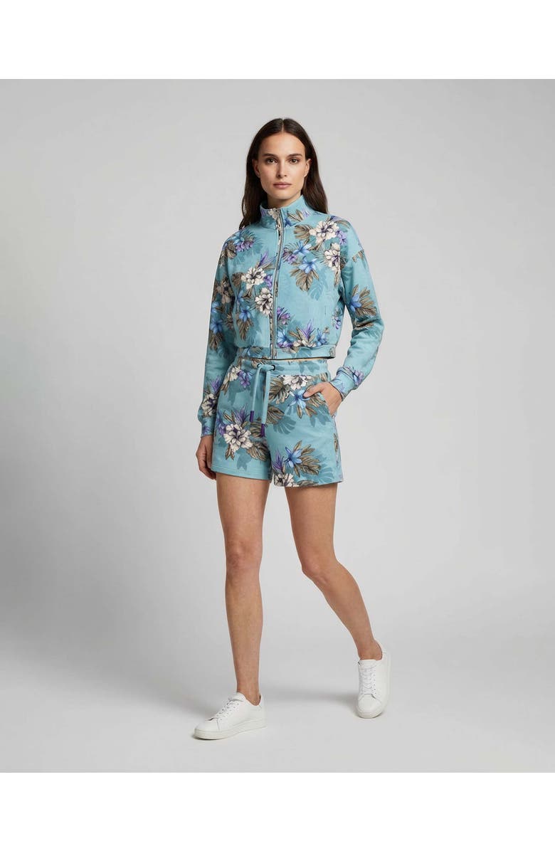 Lords of Harlech Exotic Floral Womens Drawstring Short, Alternate, color, Exotic Floral Teal