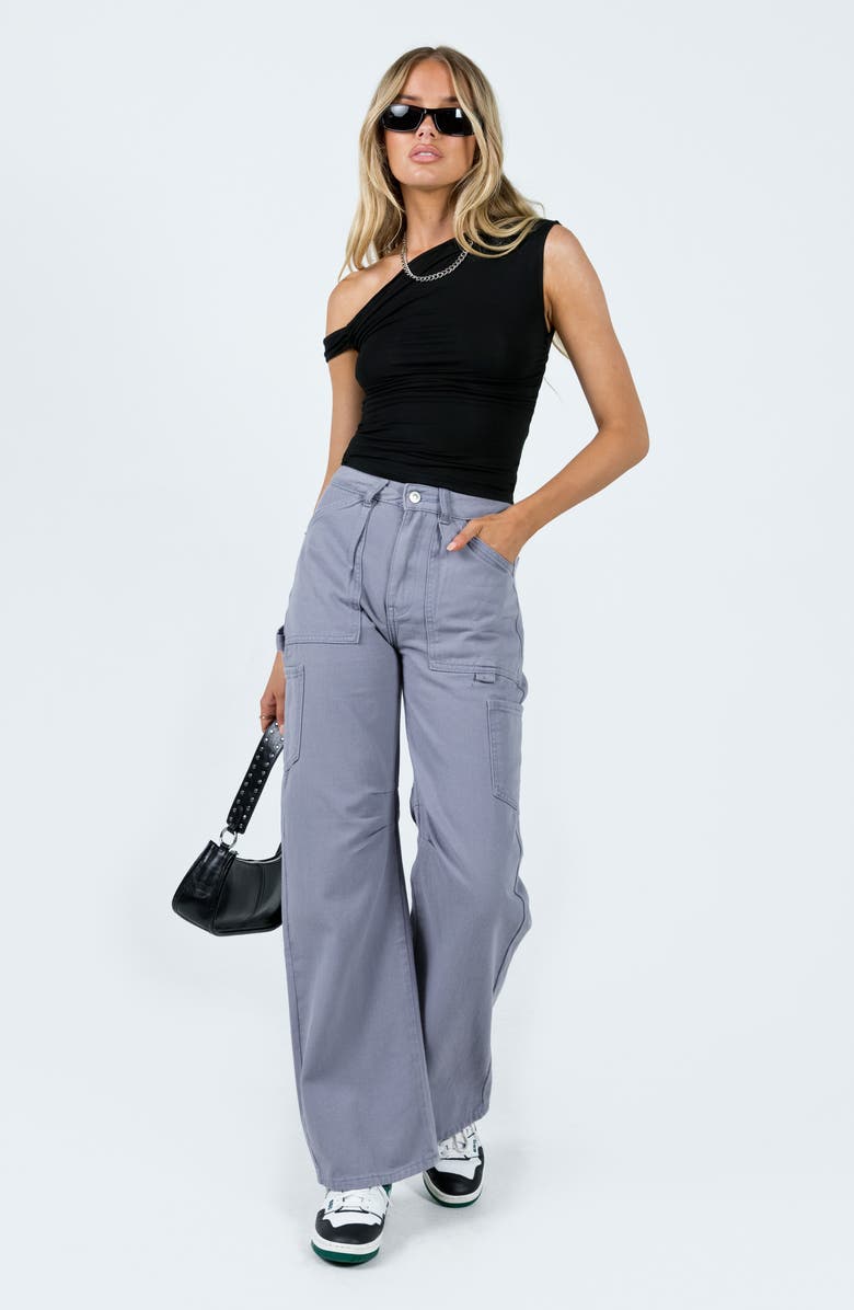 Princess Polly Beller Asymmetric Off the Shoulder Top, Alternate, color,