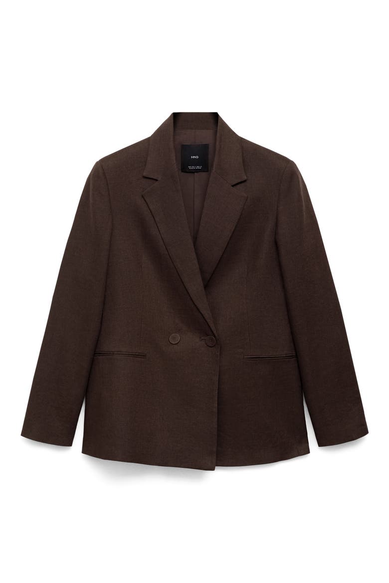 Tempoli Linen Blazer, Main, color, BROWN