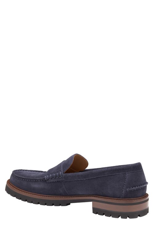 Johnston & Murphy Collier Penny Loafer In Blue