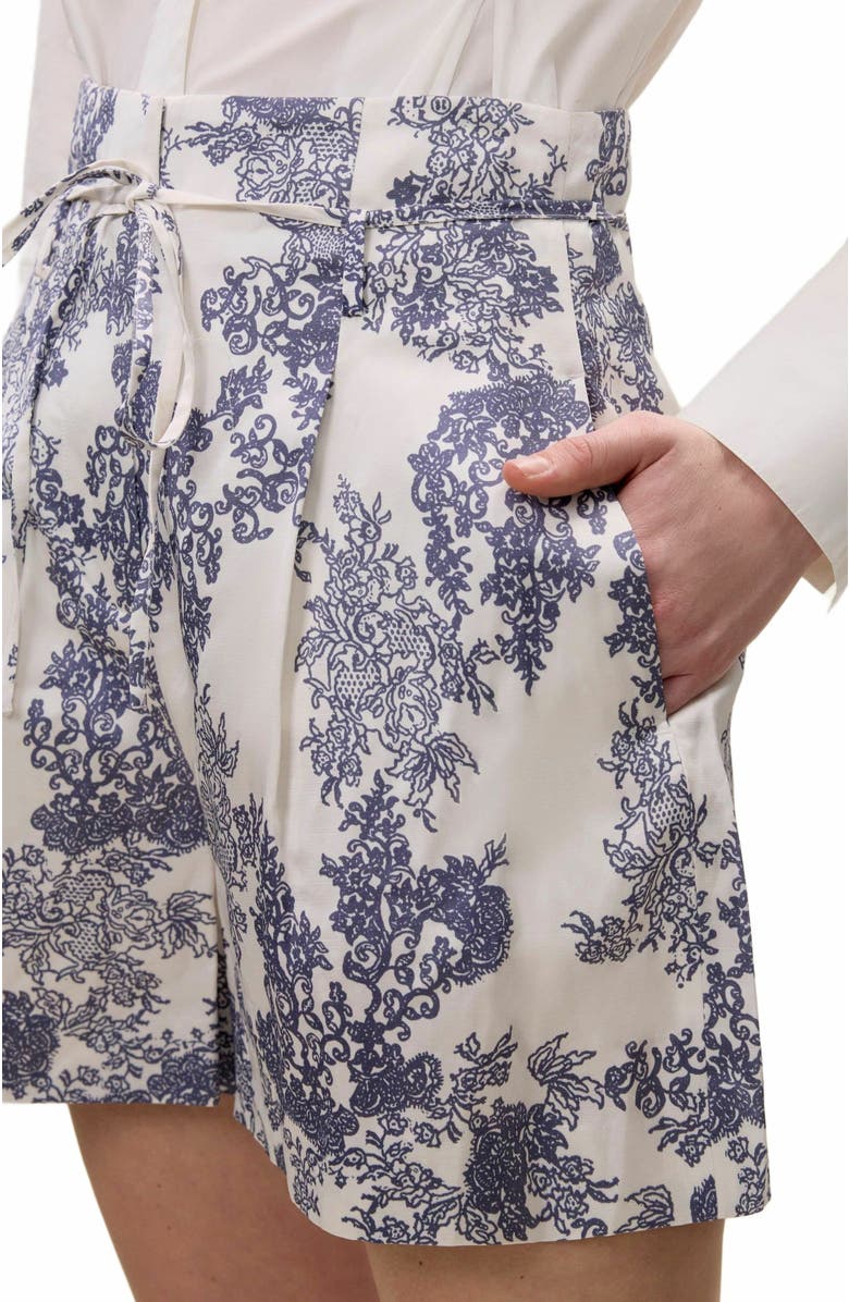 Rebecca Taylor Lena Shine Short, Alternate, color, Ivory Toile Combo