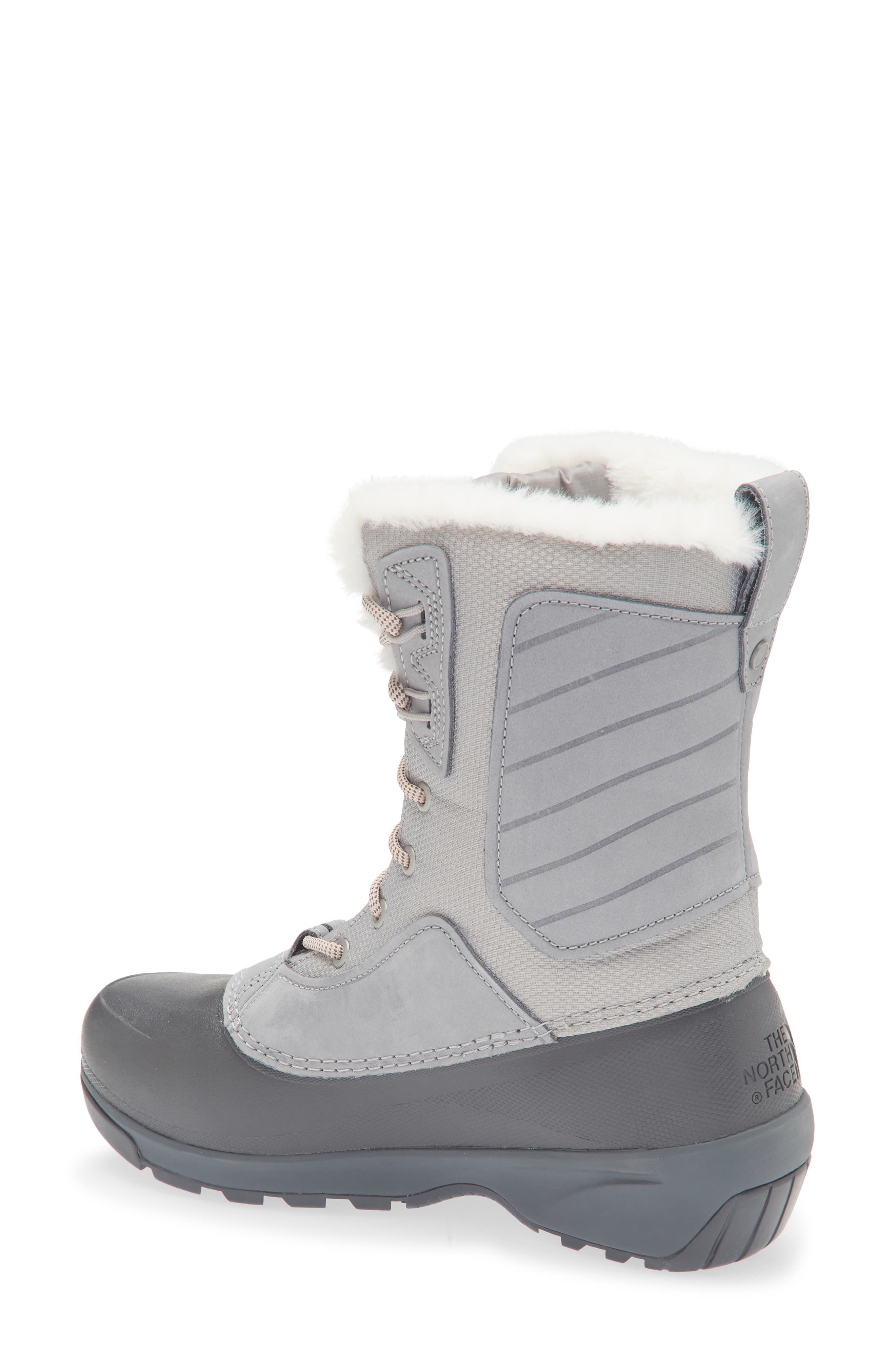 The North Face Shellista IV Mid Waterproof Insulated Winter Boot with Faux Fur Trim, Alternate, color, Meld Grey/ Vanadis Grey