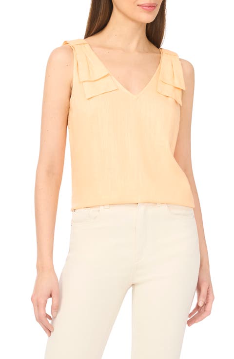 Bow Shoulder V-Neck Tank