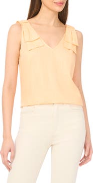 CeCe Bow Shoulder V-Neck Tank