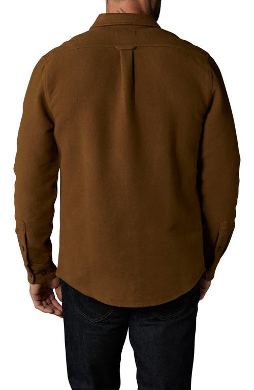 The Normal Brand Heavyweight Cotton Flannel Button-up Overshirt In Gold