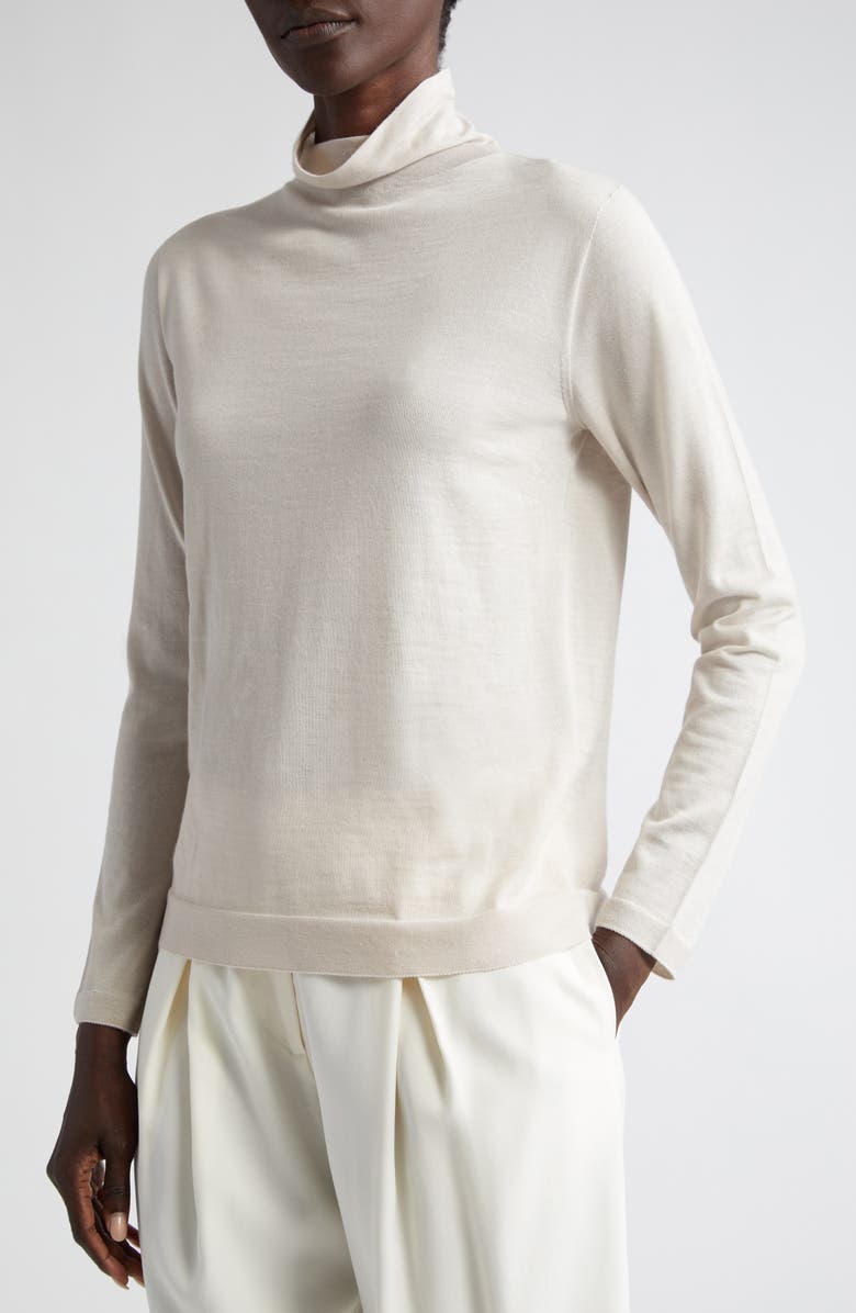 Akris Cowl Neck Cashmere & Silk Sweater, Alternate, color,