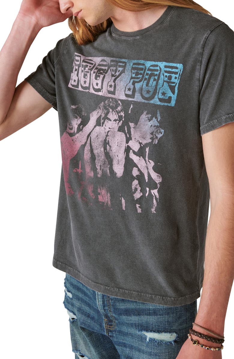 Lucky Brand Iggy Pop Poster Graphic T-Shirt, Main, color, 