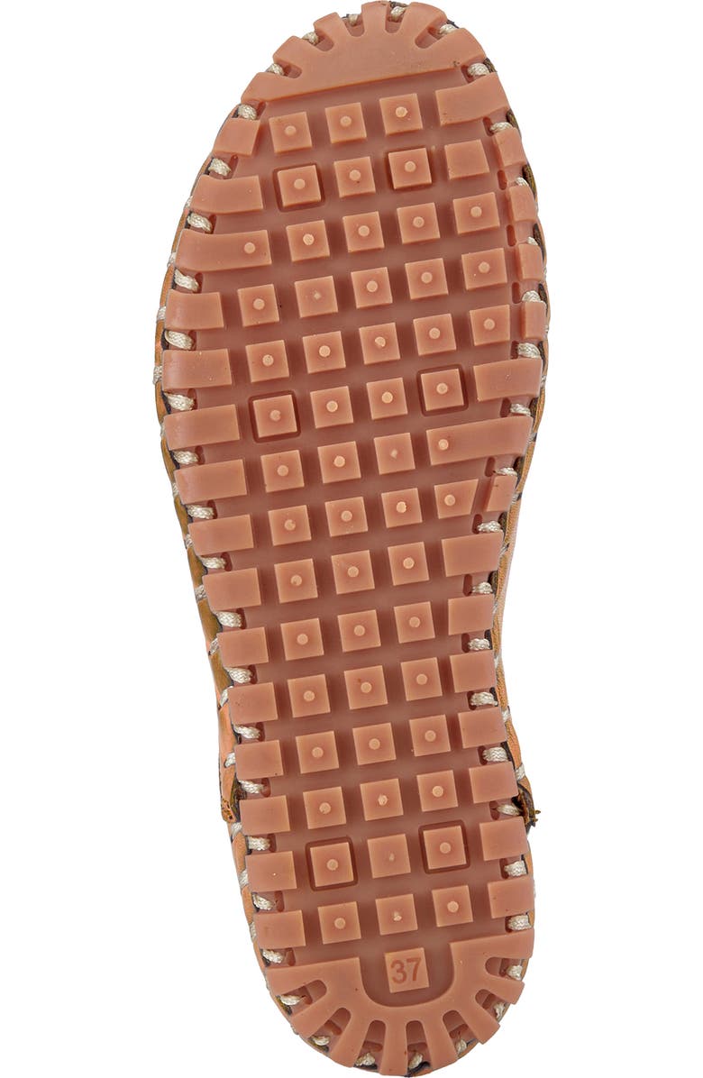 Spring Step Moonwalk Perforated Leather Shoe, Alternate, color, Camel