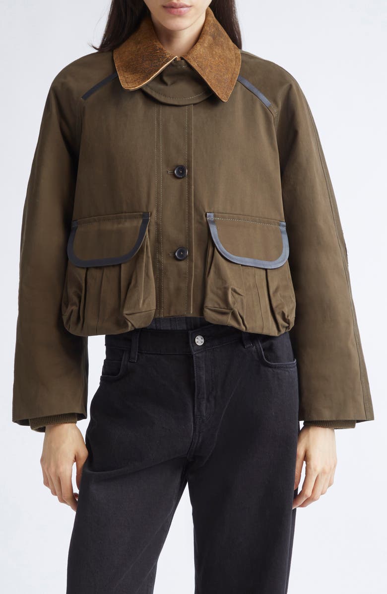 NACKIYÈ Precious Cargo Crop Jacket, Main, color, Khaki Green