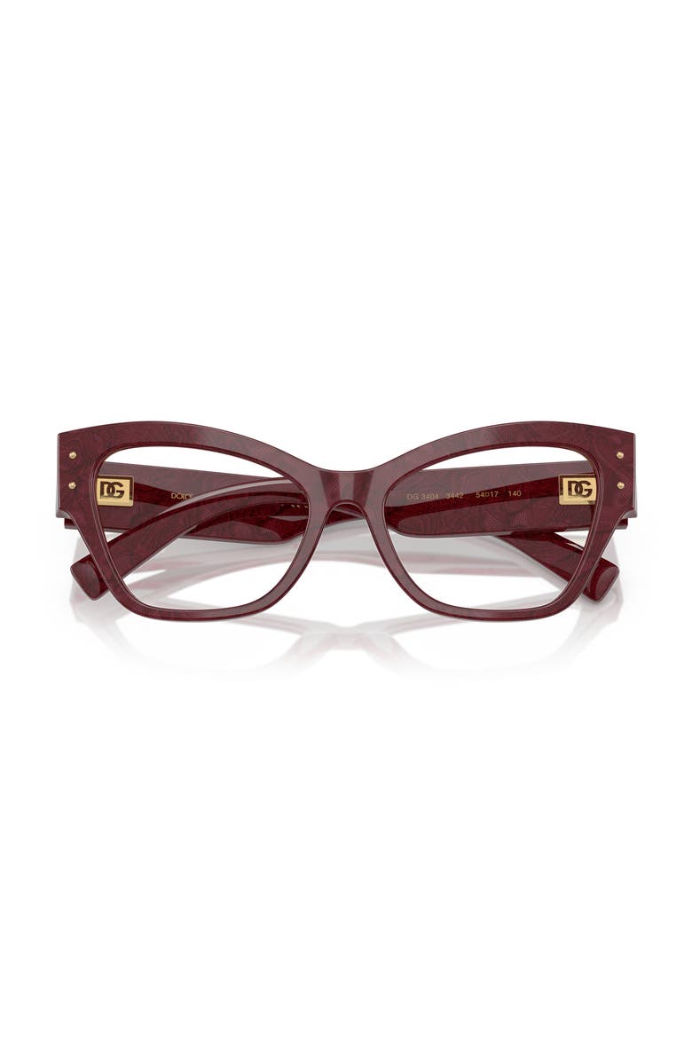 52mm Butterfly Optical Glasses, Alternate, color, BORDEAUX