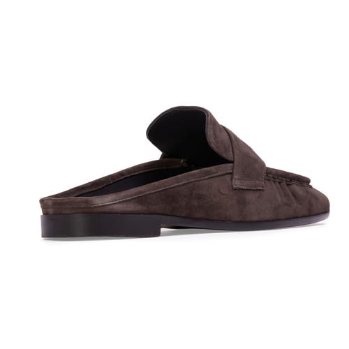 Black Suede Studio Gabby Loafer In Brown