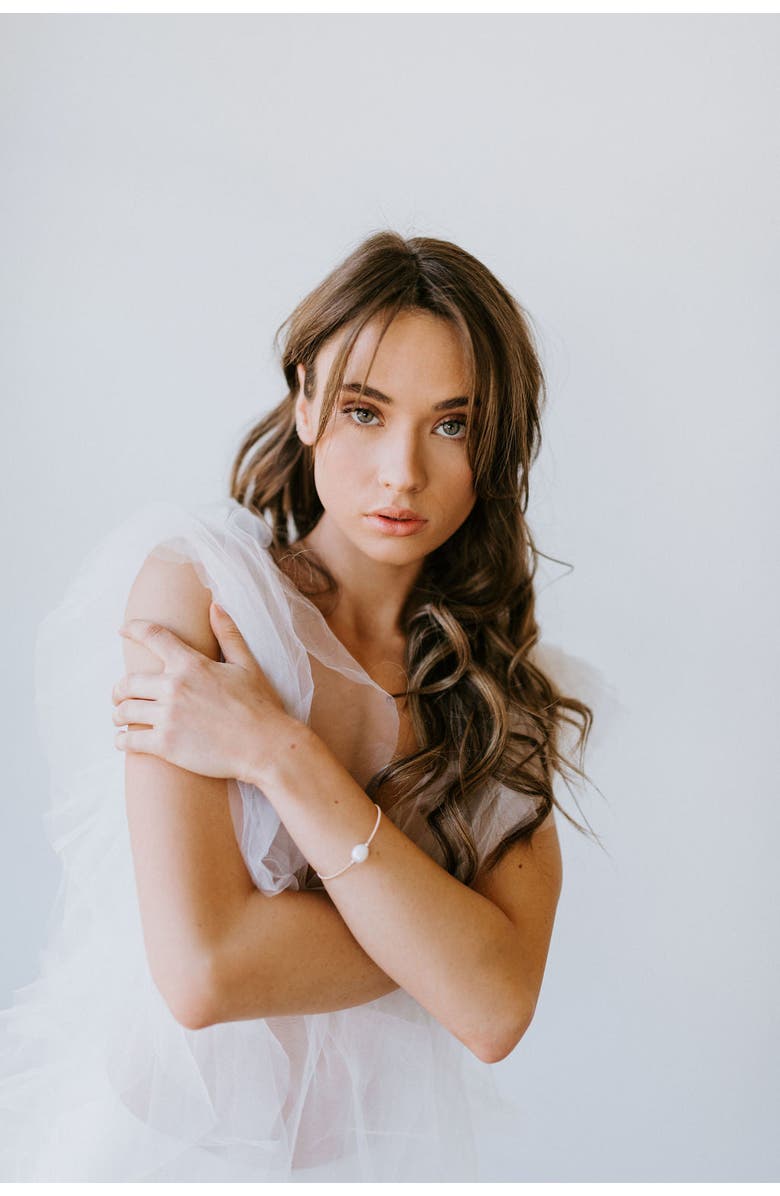 Untamed Petals Parlor Pearl Bracelet, Alternate, color, Gold