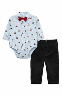 Kids' Holiday Bow Tie Pants Set