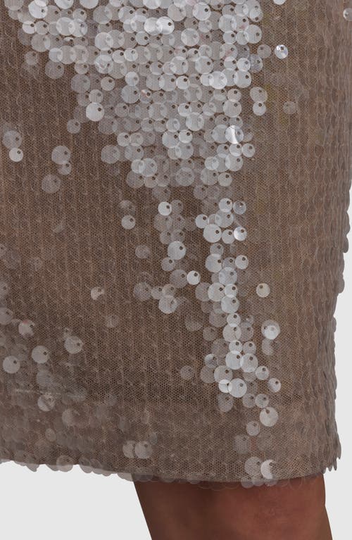 Donna Karan New York Sequin Pencil Skirt In Hazel