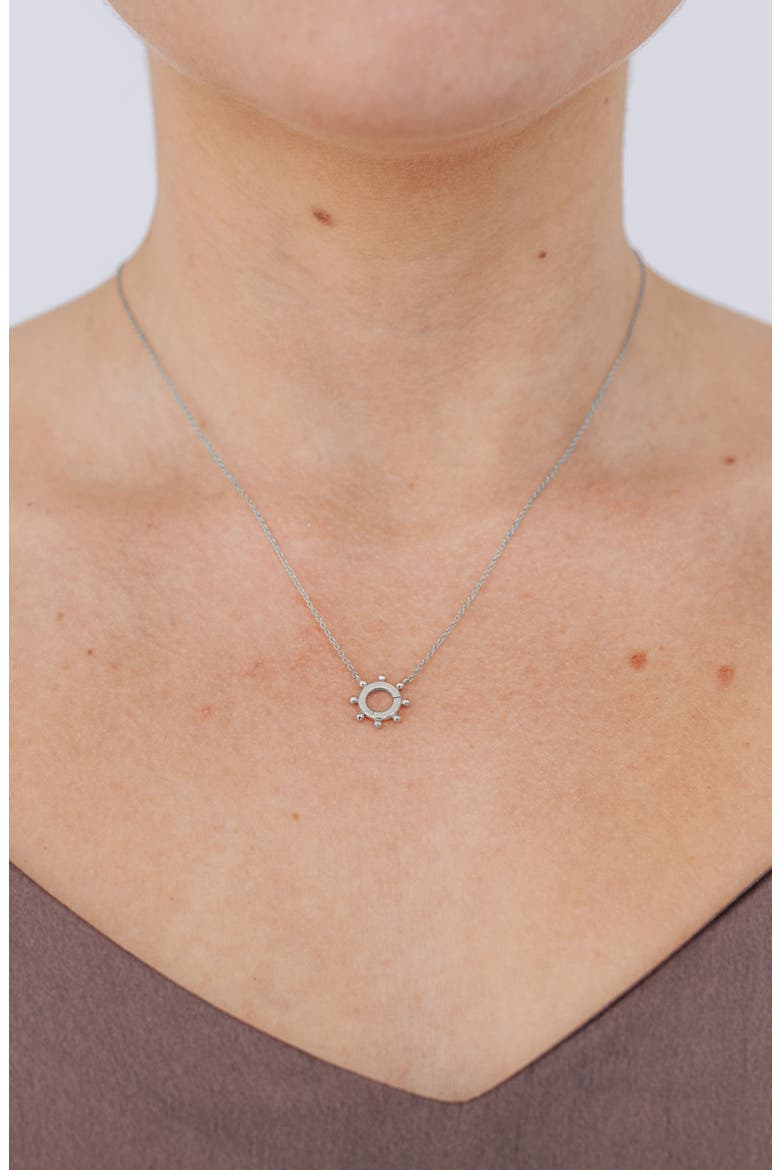 Dew Drop Mini Charm Catcher Necklace, Alternate, color, SILVER