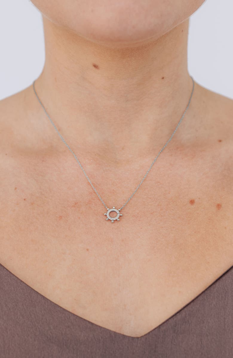 Anzie Mini Dew Drop Pendant Necklace, Alternate, color, Silver