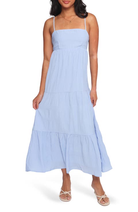 Nina Back Cutout Tiered Maxi Dress