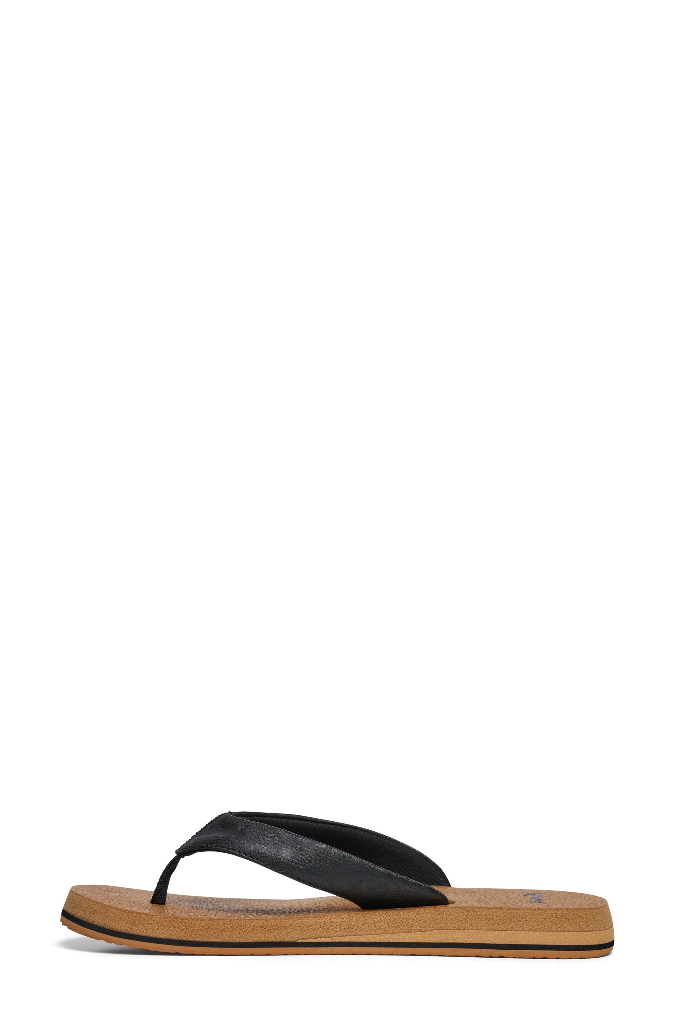 Yoga Mat II Flip Flop, Alternate, color, BLACK/ TAN