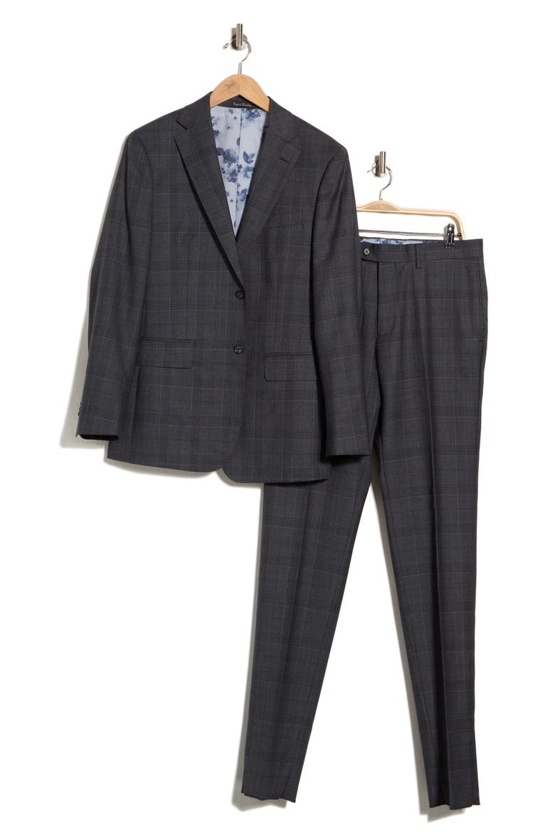Wool Blend Suit, Alternate, color, CHARCOAL