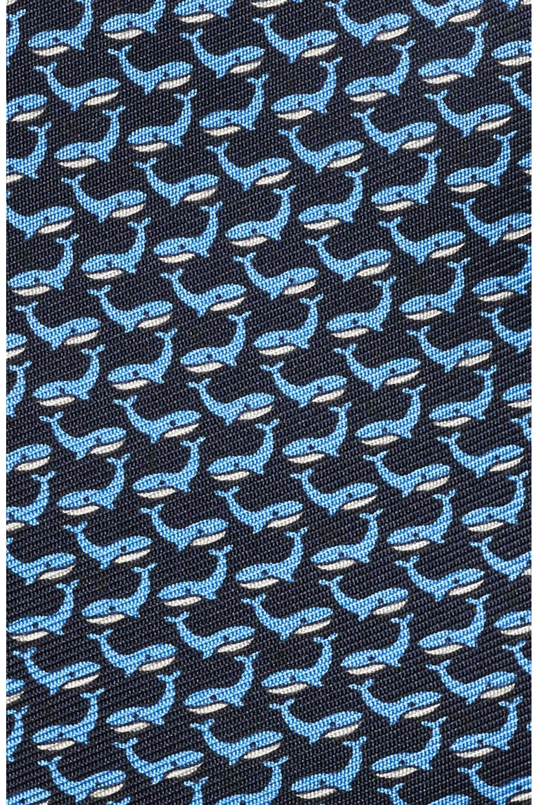 Quadri Silk Whale Tie, Alternate, color, NAVY