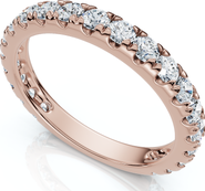 Bliss Diamond .84Ct Women's Diamond 3/4 Eternity Wedding Ring 14k Gold Lab Grown