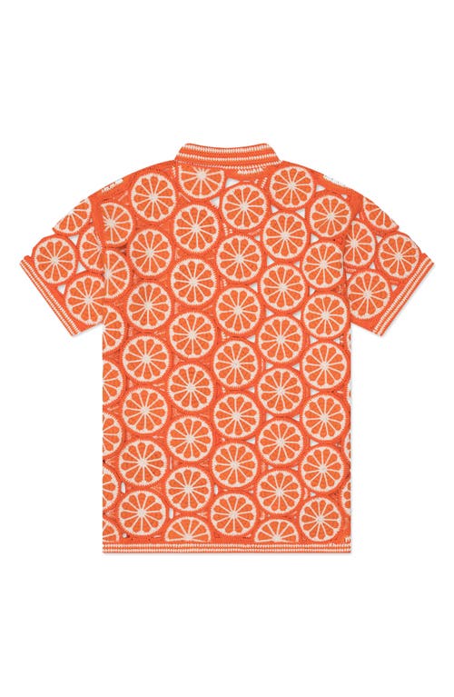 Shop Mavrans Orange Crochet Sweater In Orange Multi