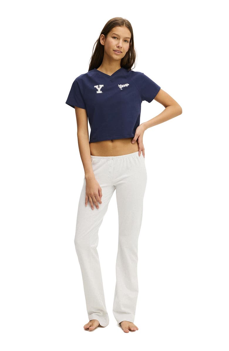 COTTON ON BODY Women's Dreamy Soft V Neck Baby Tee, Alternate, color, Navy Vision Yale