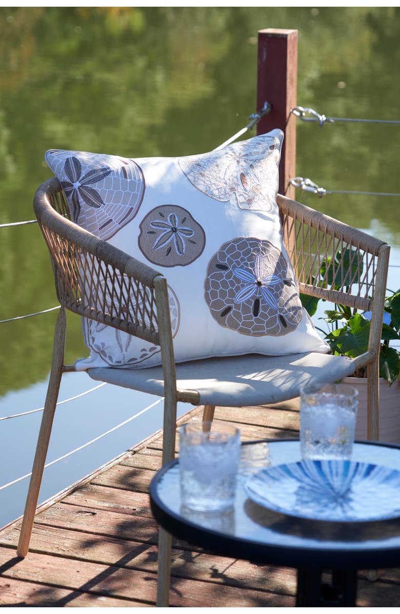 RightSide Designs Sand Dollar Neutrals Pillow, Alternate, color, Off-White