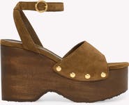 Gianvito Rossi Studded Suede Platform Sandals