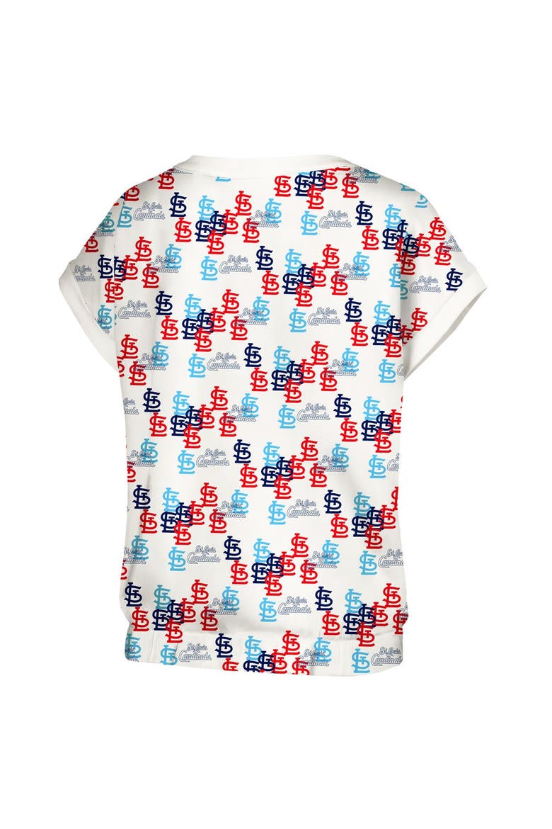 Women's Lusso  White St. Louis Cardinals Madge Dolman Tri-Blend T-Shirt, Alternate, color, White