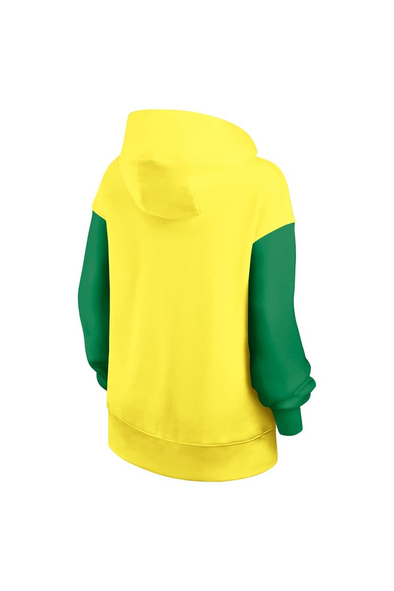 Women's Nike Yellow/Green Oregon Ducks Oversized Legacy Phoenix Pullover Hoodie, Alternate, color, Yellow