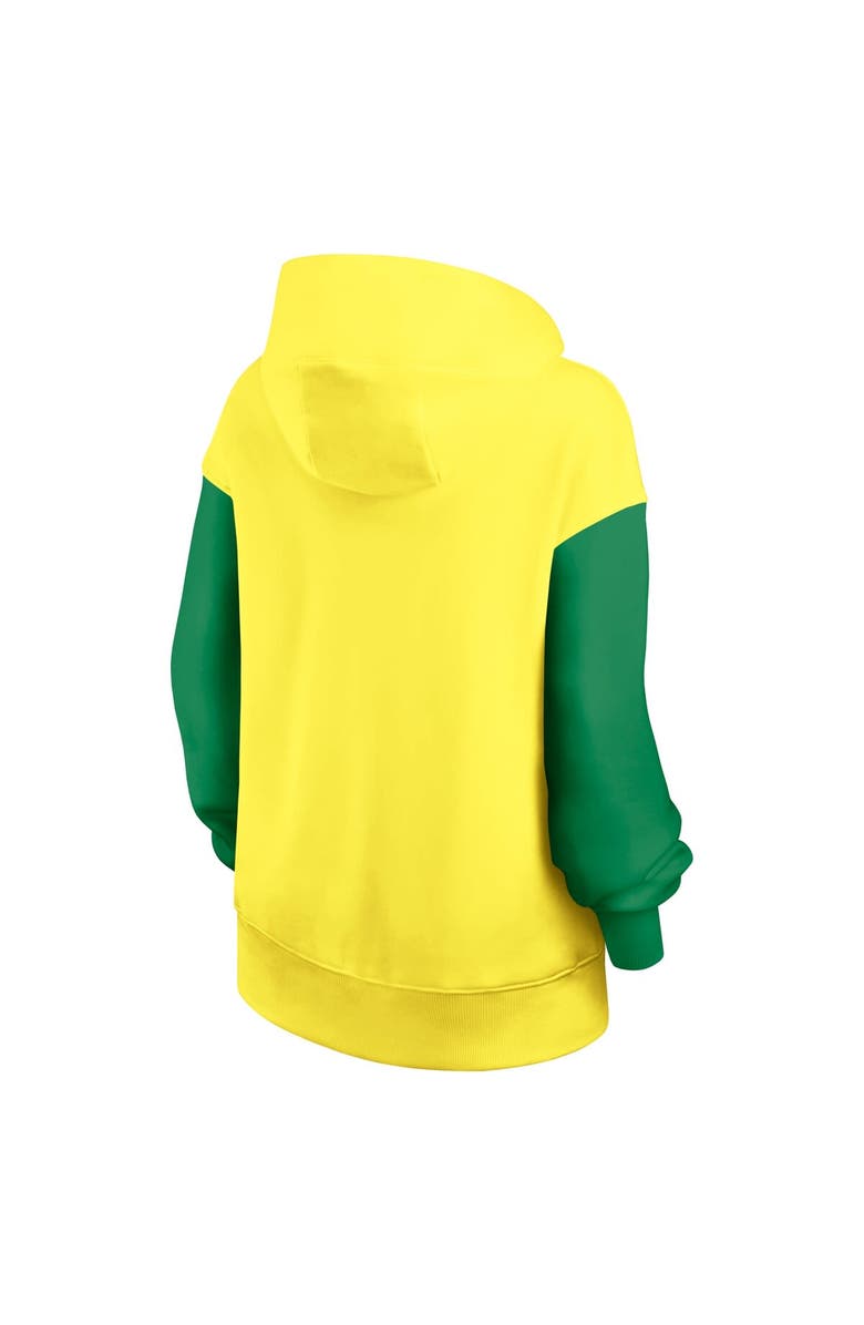 Nike Women's Nike Yellow/Green Oregon Ducks Oversized Legacy Phoenix Pullover Hoodie, Alternate, color, Yellow
