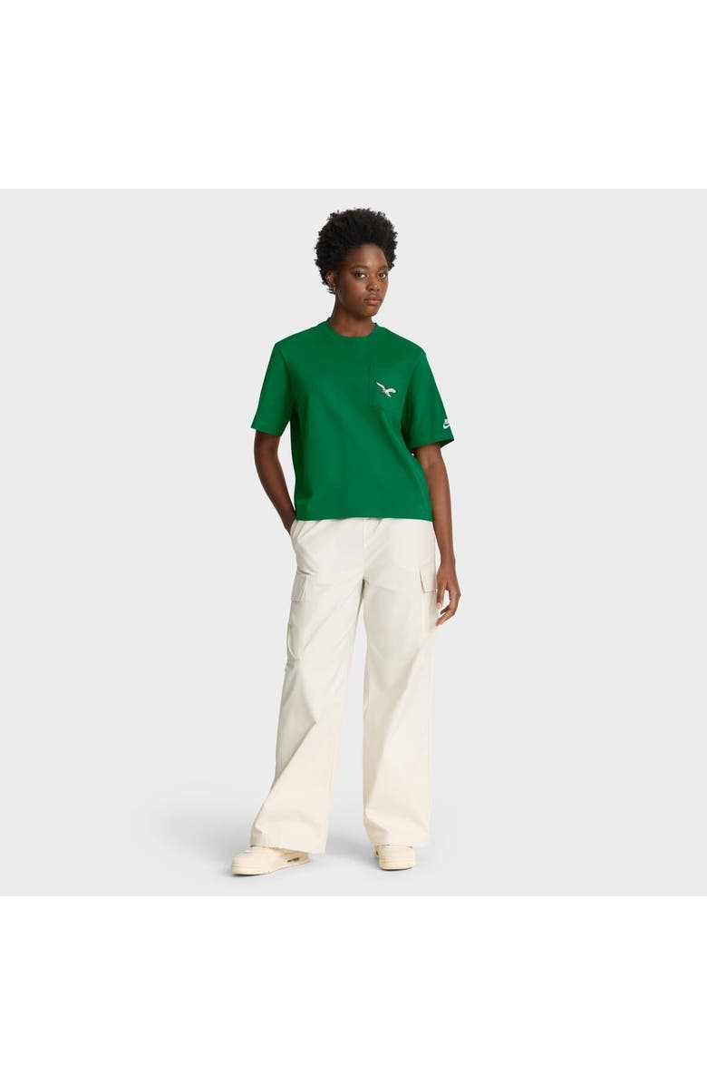 Nike Women's Nike Kelly Green Philadelphia Eagles Rewind Pocket Boxy T-Shirt, Alternate, color, Kelly Green