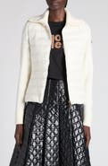 Moncler Virgin Wool Knit & Quilted Down Cardigan