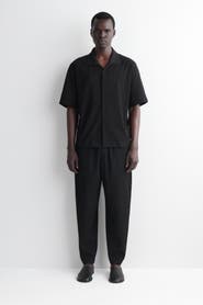 COS Crinkled-cotton Relaxed-fit Tapered Trousers