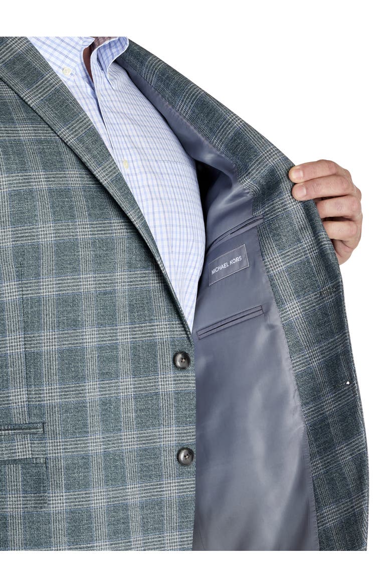 Big & Tall Plaid Sport Coat, Alternate, color, GREEN